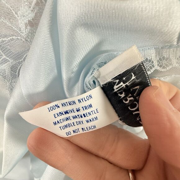 VTG Movie Star Nightie Lingerie Set Nylon Lace Pink Sissy 1970s SIZE SMALL USA - Picture 11 of 16